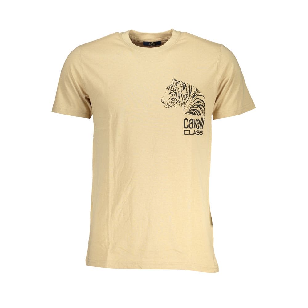 T-shirt en coton beige Cavalli Class