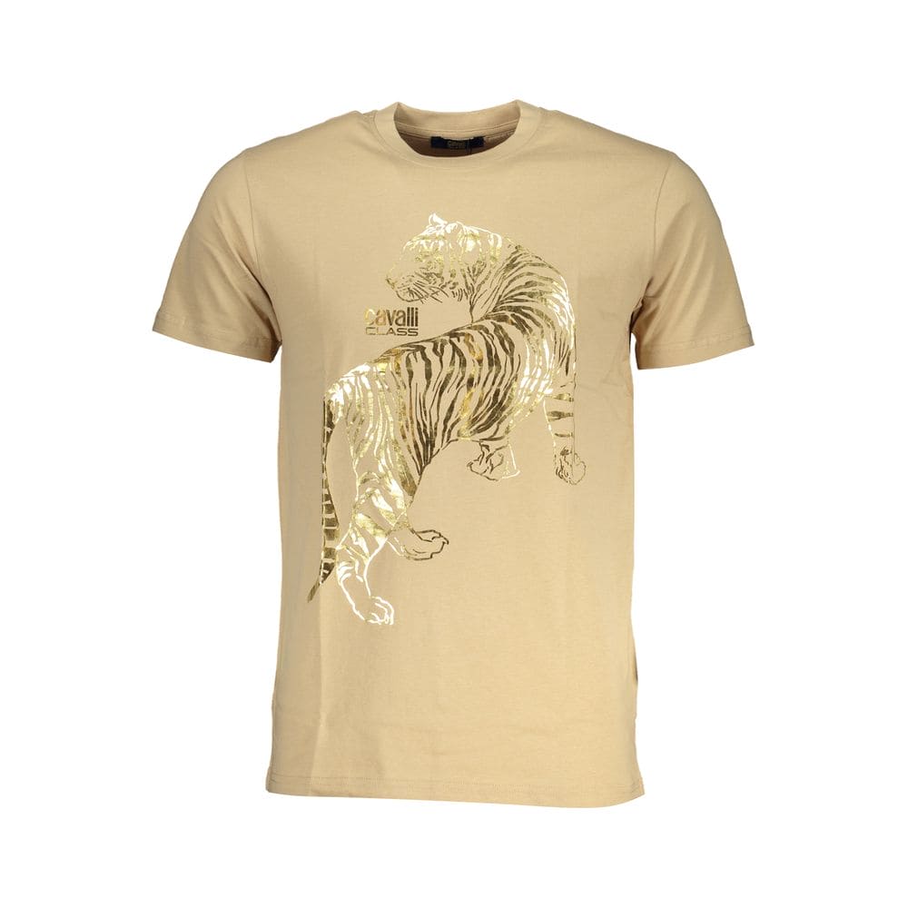 T-shirt en coton beige Cavalli Class