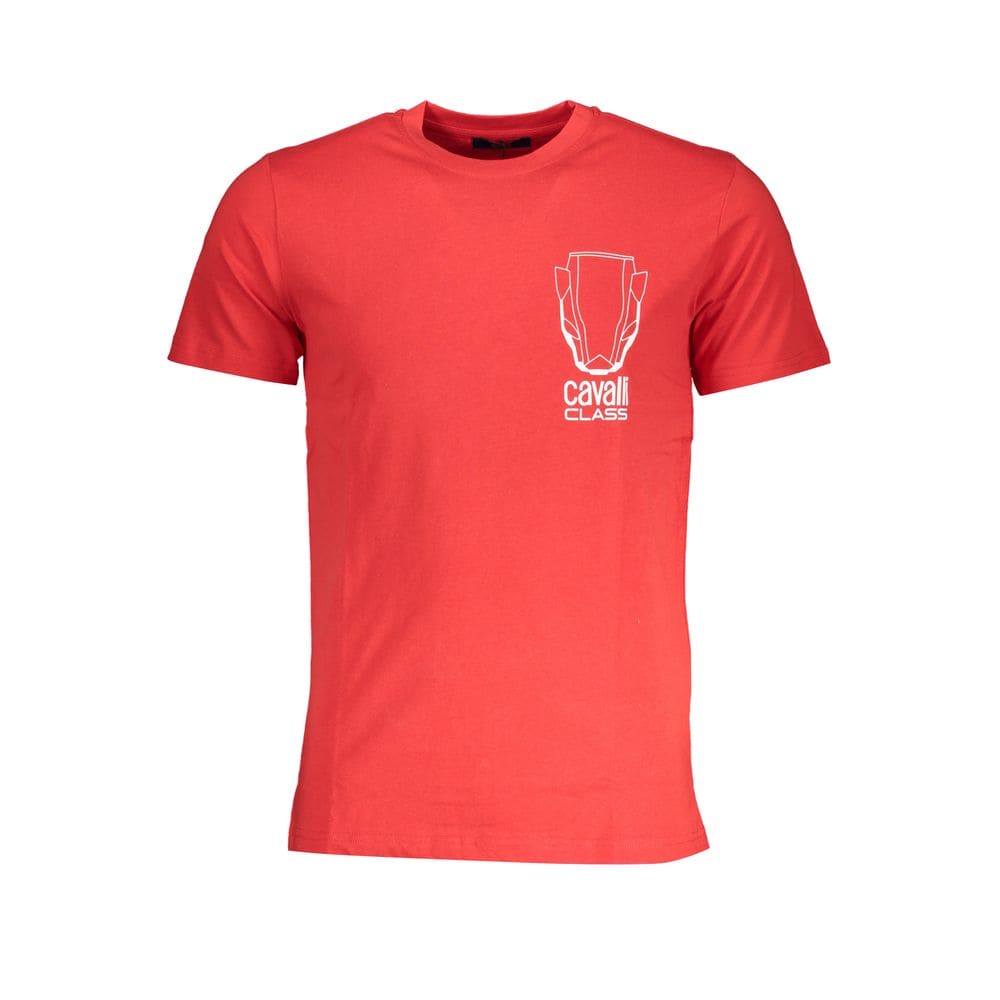 Camiseta de algodón roja de la clase Cavalli