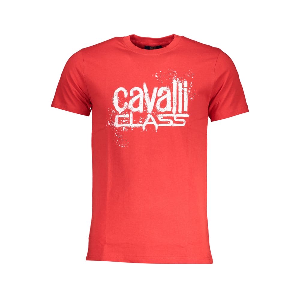 Camiseta de algodón roja de la clase Cavalli