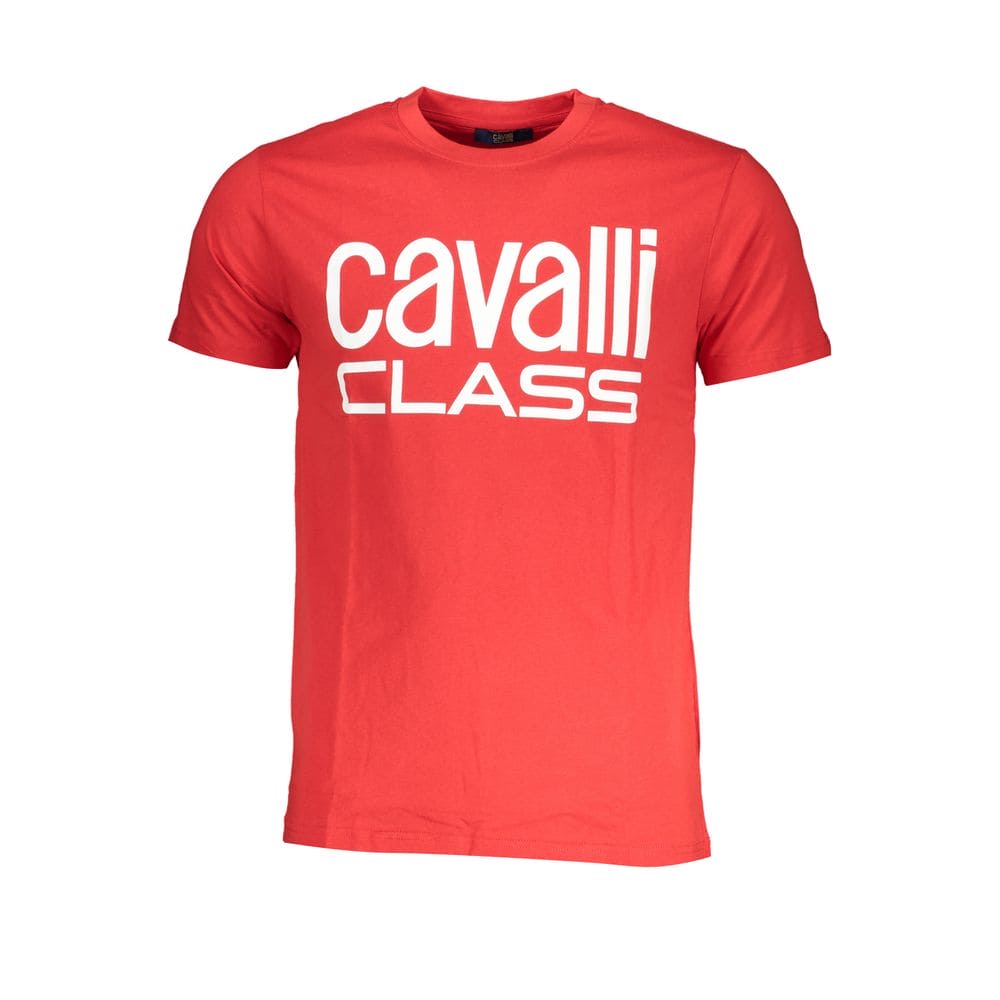 Camiseta de algodón roja de la clase Cavalli