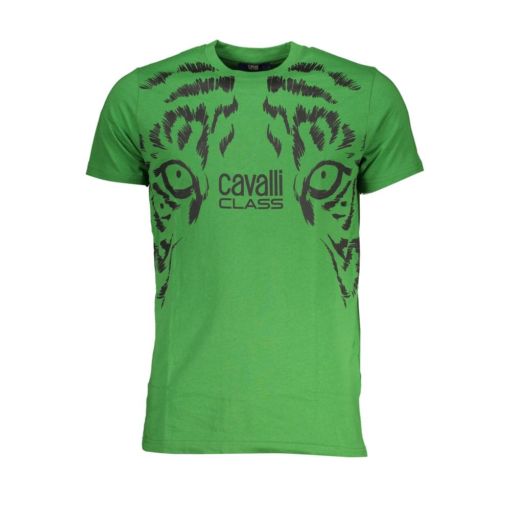 T-shirt en coton vert Cavalli Class