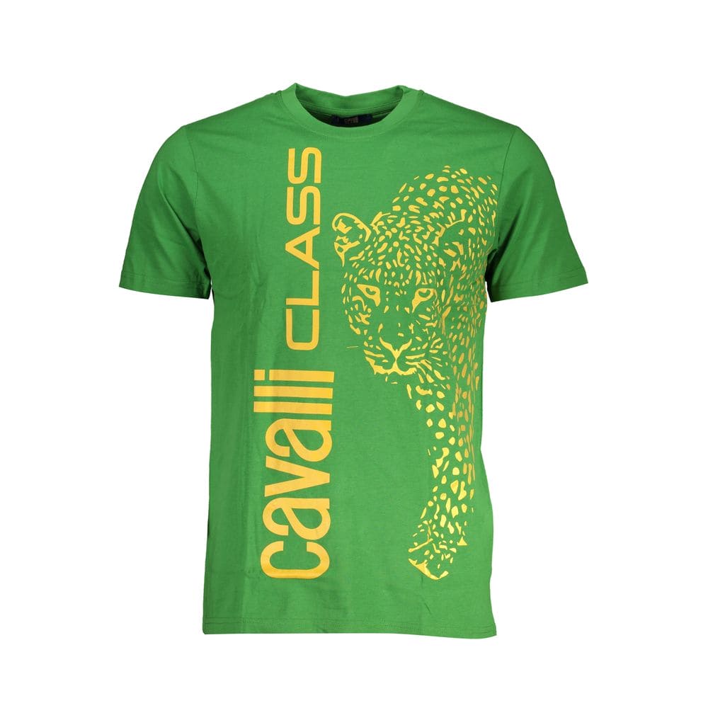 T-shirt en coton vert Cavalli Class