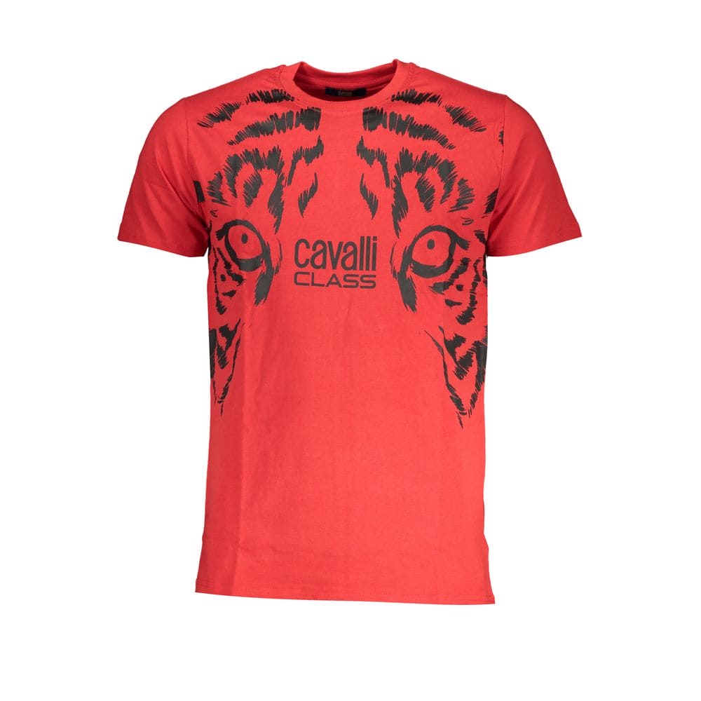 Camiseta de algodón roja de la clase Cavalli