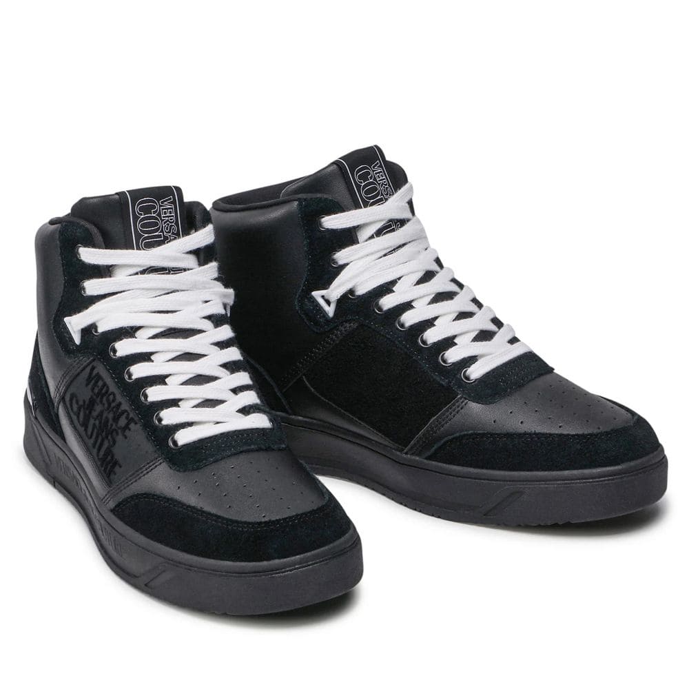 Zapatillas de piel de becerro de color negro de Versace Jeans