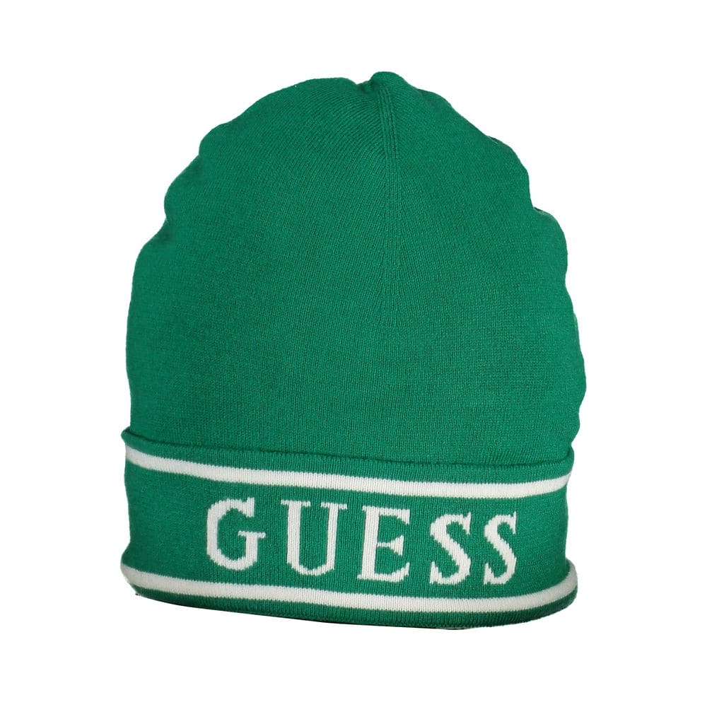 Gorra de algodón verde Guess Jeans