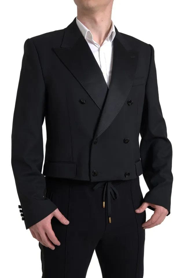 Blazer court croisé noir Dolce &amp; Gabbana SICILIA