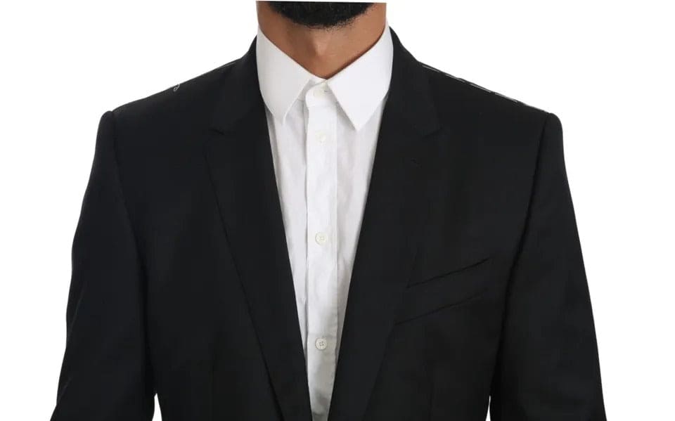 Veste-manteau slim noire Dolce &amp; Gabbana Blazer MARTINI