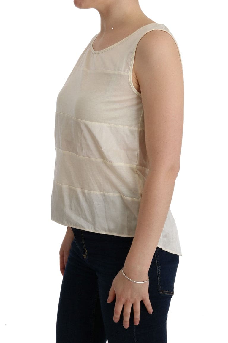 Blusa sin mangas en modal color beige de Costume National - Elevated Basics