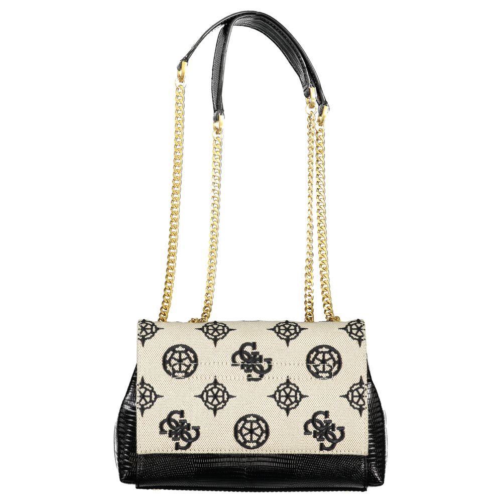 Bolso de mano de algodón negro Guess Jeans