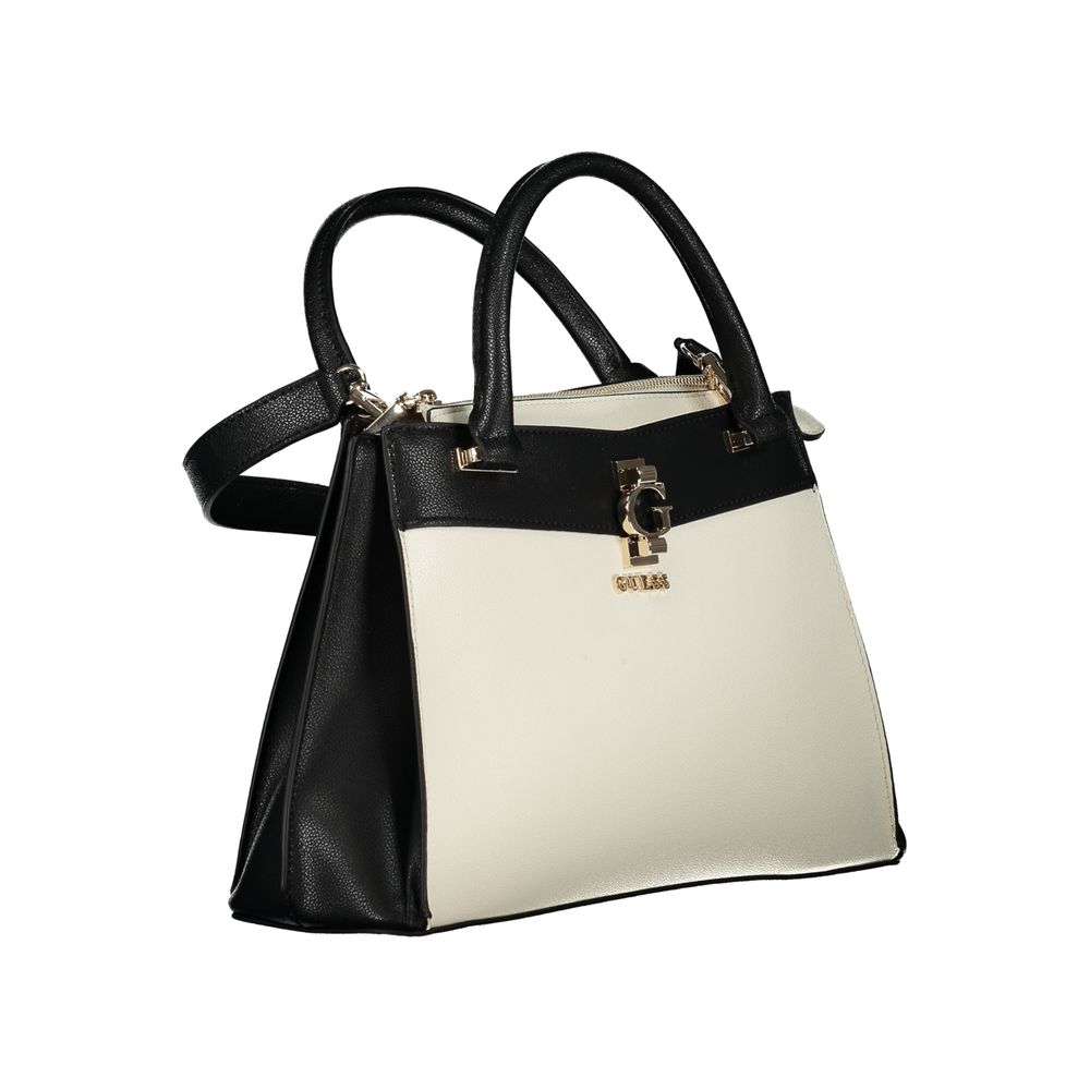 Bolso de mano de polietileno blanco Guess Jeans