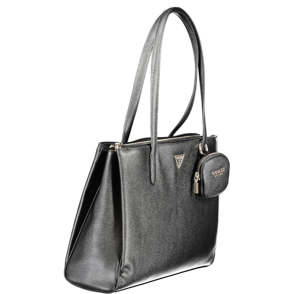 Bolso de mano de polietileno negro Guess Jeans