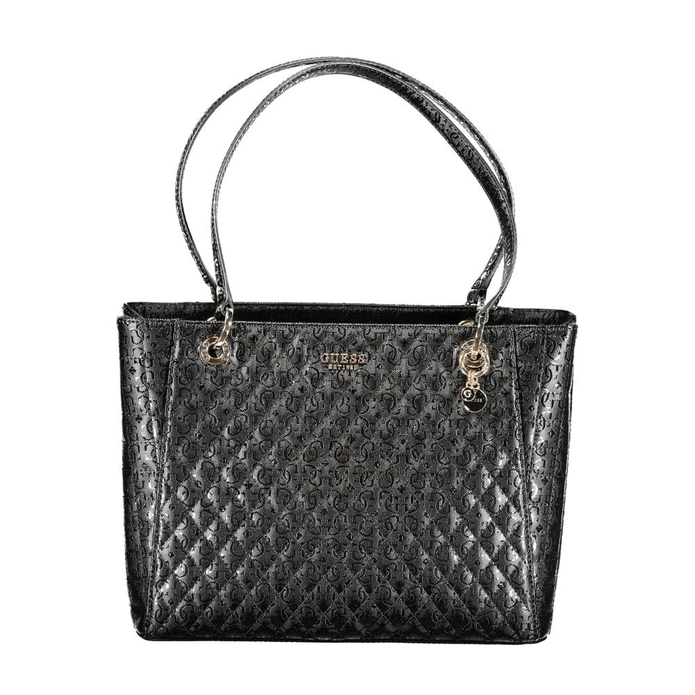 Bolso de mano de polietileno negro Guess Jeans