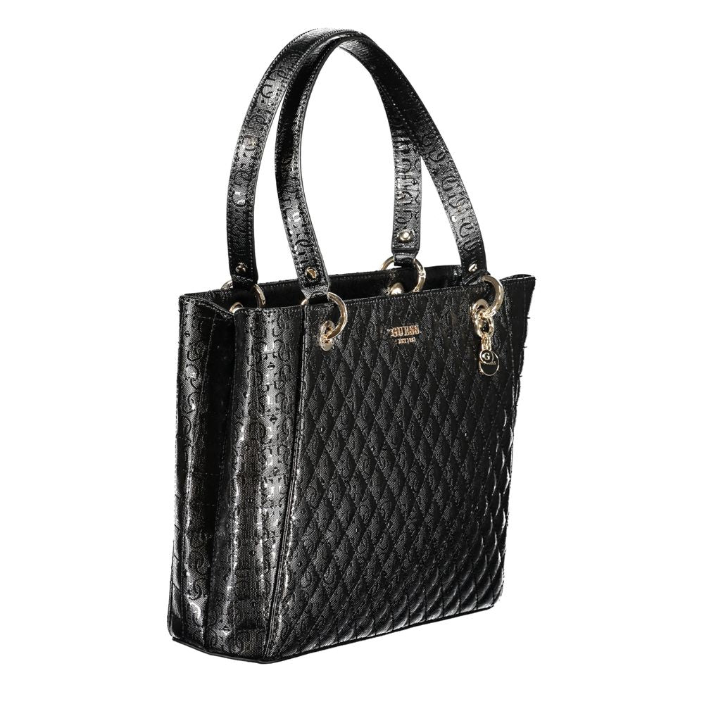 Bolso de mano de polietileno negro Guess Jeans