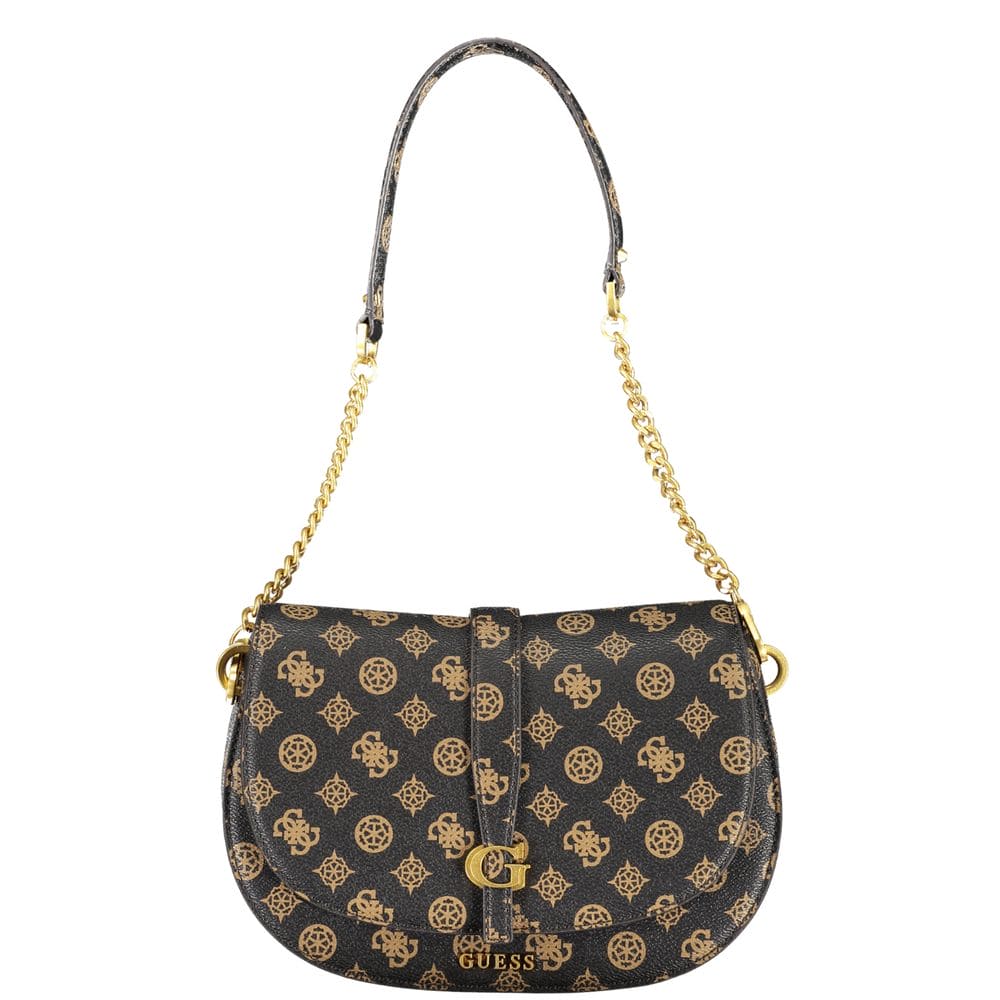 Bolso de mano marrón de polietileno Guess Jeans