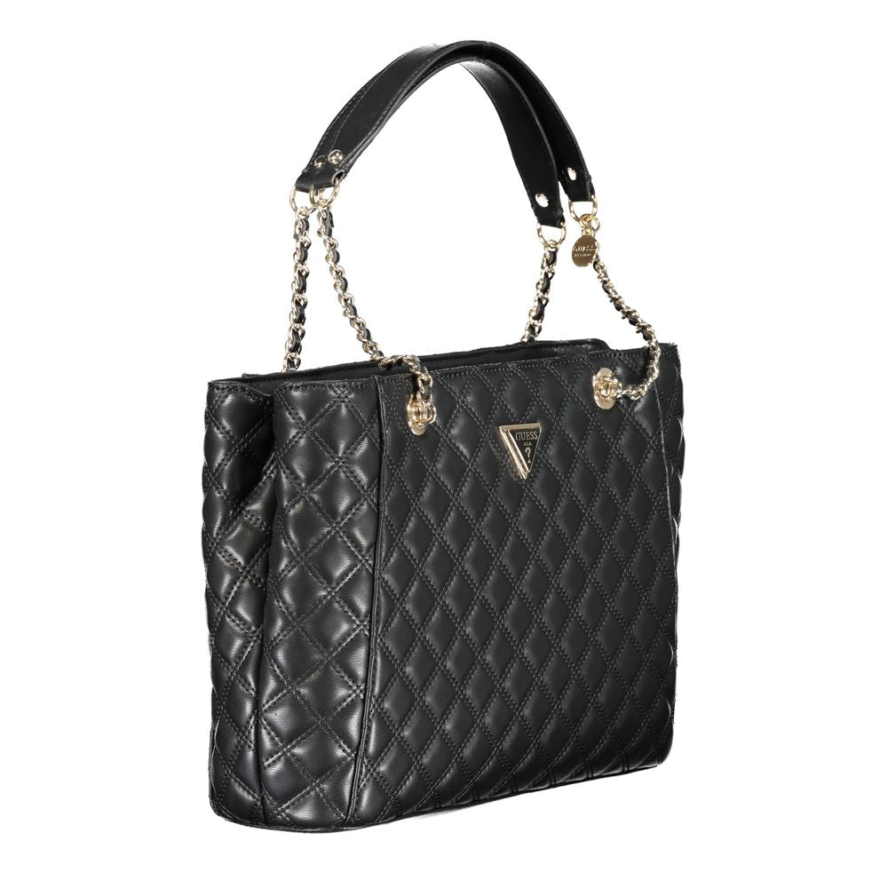 Bolso de mano de polietileno negro Guess Jeans