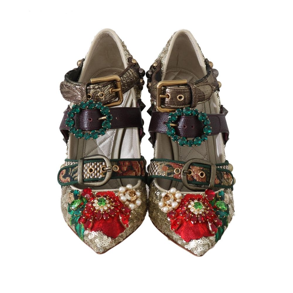 Zapatos de salón dorados de Dolce &amp; Gabbana