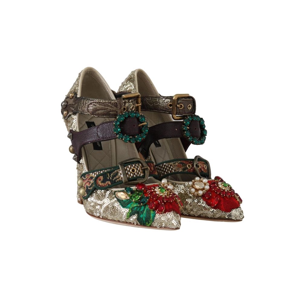 Zapatos de salón dorados de Dolce &amp; Gabbana