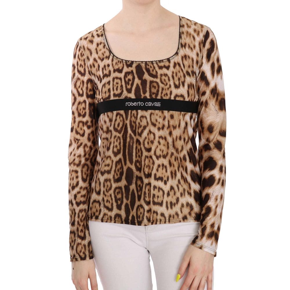 Camisetas y tops marrones de Roberto Cavalli