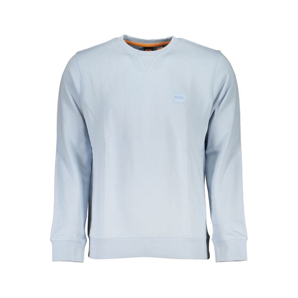 Pull en coton bleu clair Hugo Boss