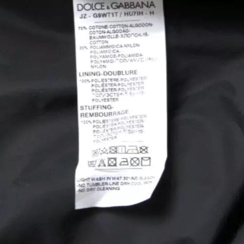 Veste bomber à capuche en coton noir avec logo Dolce &amp; Gabbana