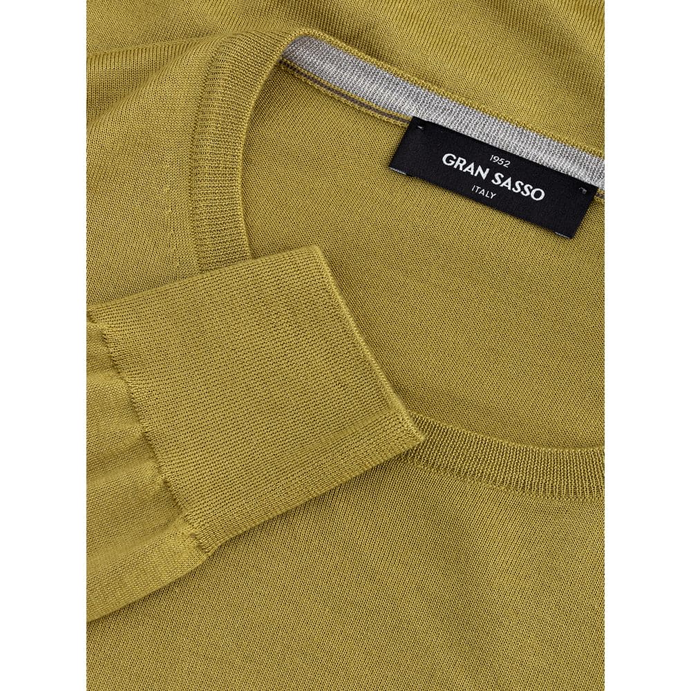 Pull élégant en cachemire vert Gran Sasso pour homme