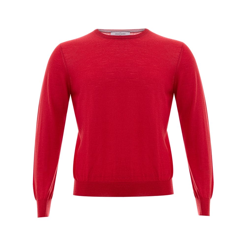 Pull élégant en laine rouge Gran Sasso pour homme