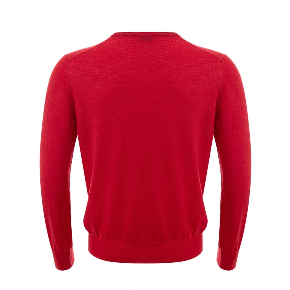 Pull élégant en laine rouge Gran Sasso pour homme