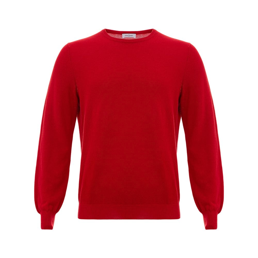 Gran Sasso Red Cotton Sweater