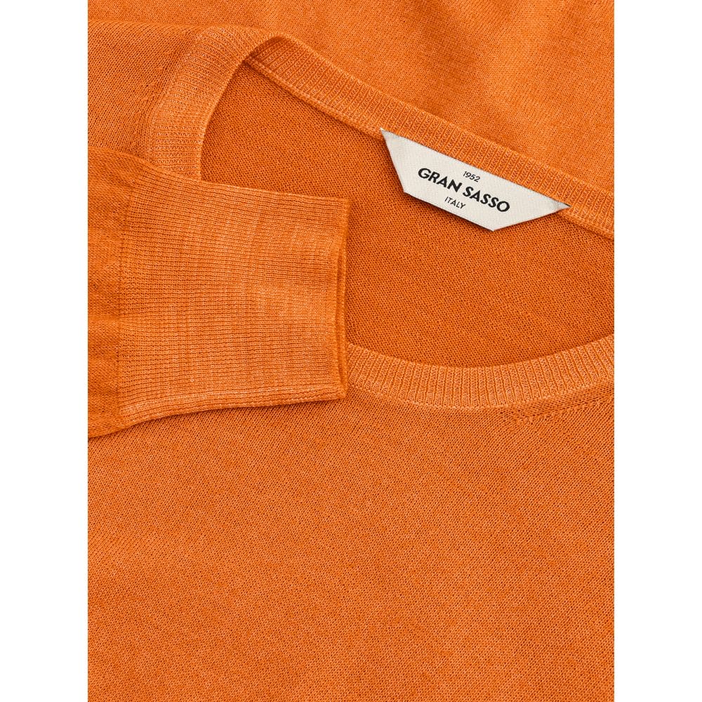 Pull en laine orange Gran Sasso