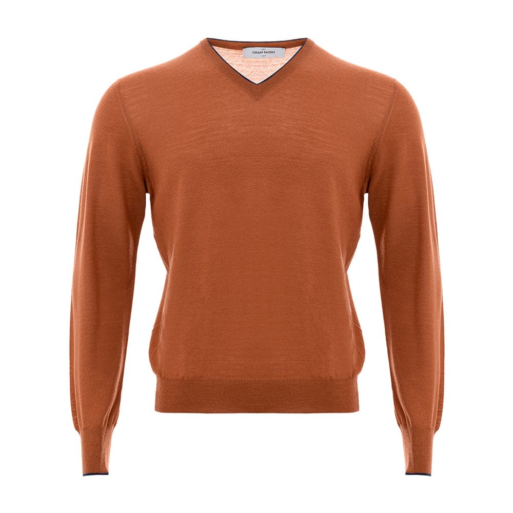 Pull en laine orange chic Gran Sasso pour homme sophistiqué