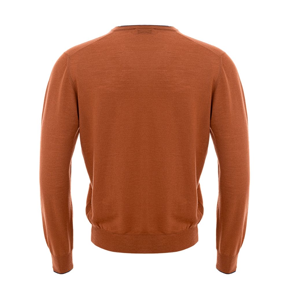 Pull en laine orange chic Gran Sasso pour homme sophistiqué