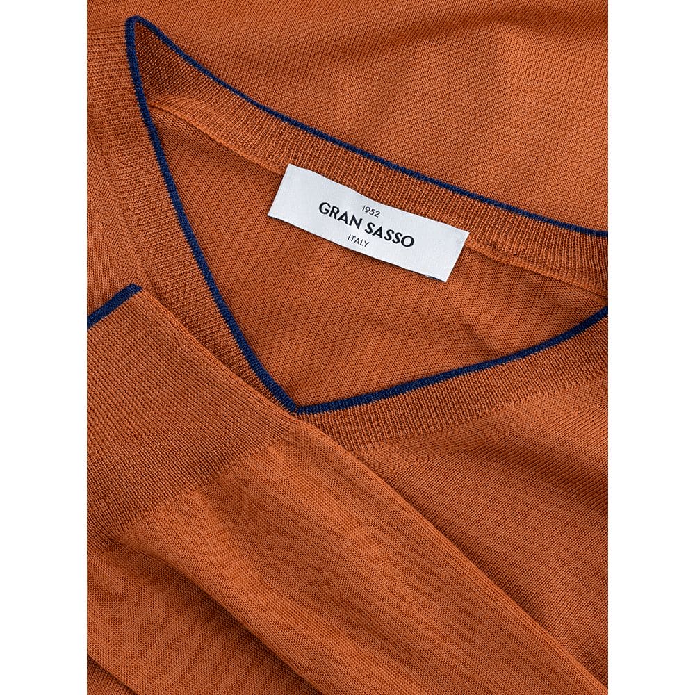 Pull en laine orange chic Gran Sasso pour homme sophistiqué