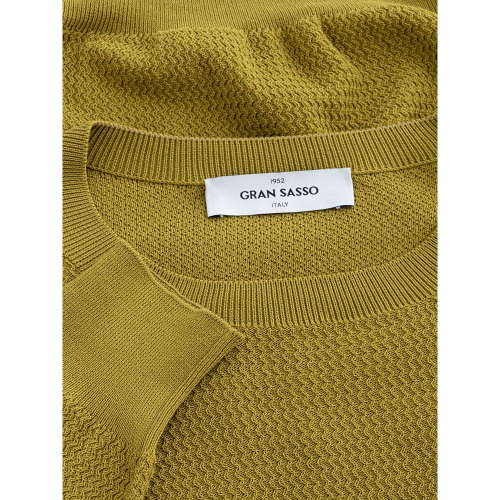 Pull élégant en coton vert Gran Sasso pour homme