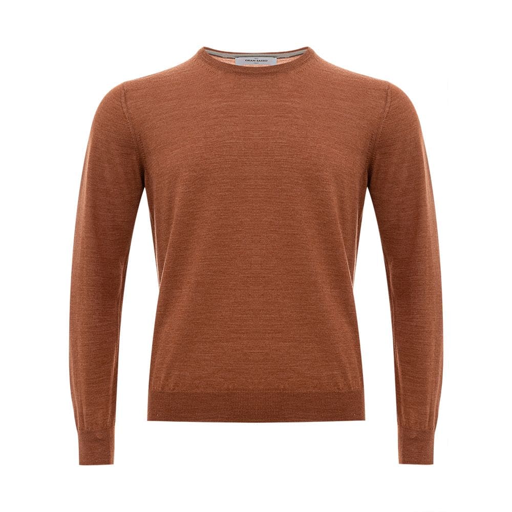 Pull élégant en laine marron Gran Sasso pour homme