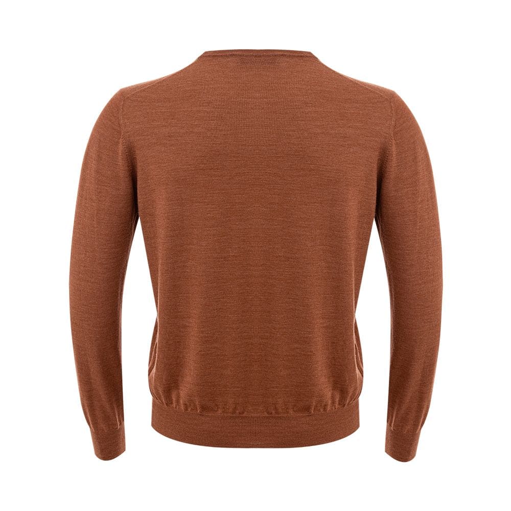 Pull élégant en laine marron Gran Sasso pour homme