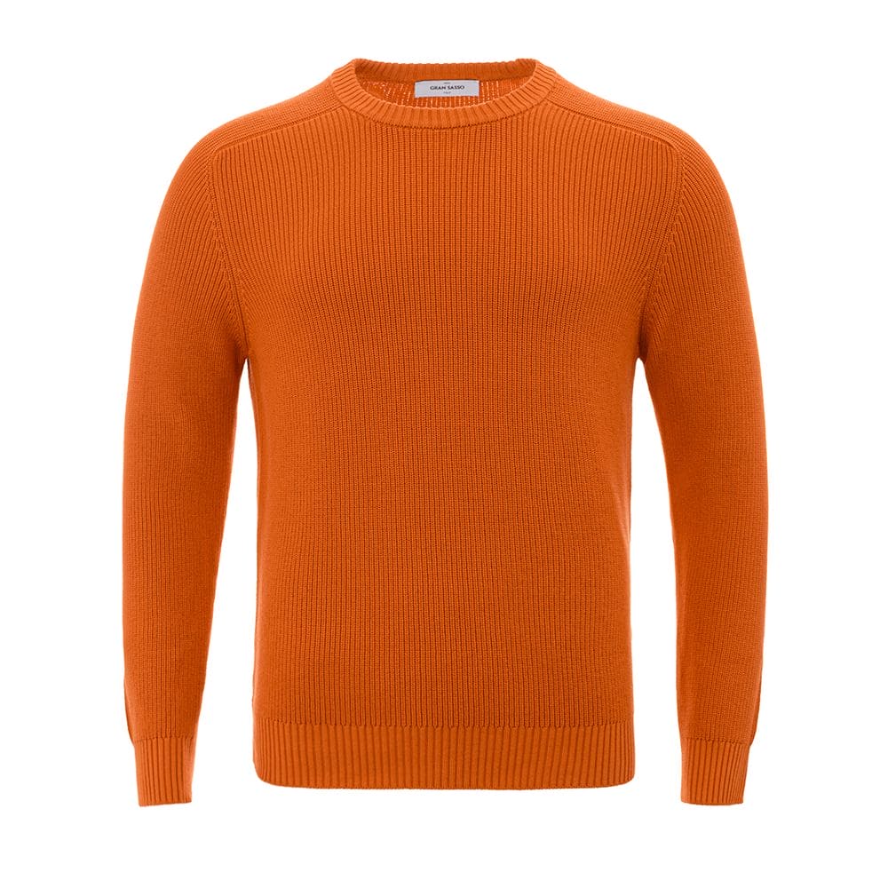 Pull chic orange en coton italien Gran Sasso