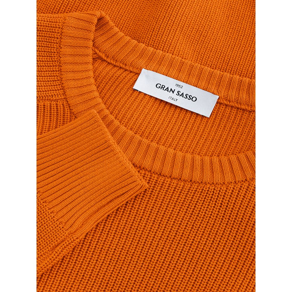 Pull chic orange en coton italien Gran Sasso