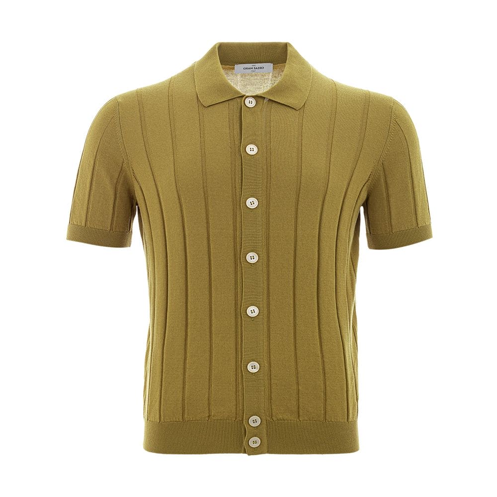 Camiseta elegante de algodón verde Gran Sasso para hombre