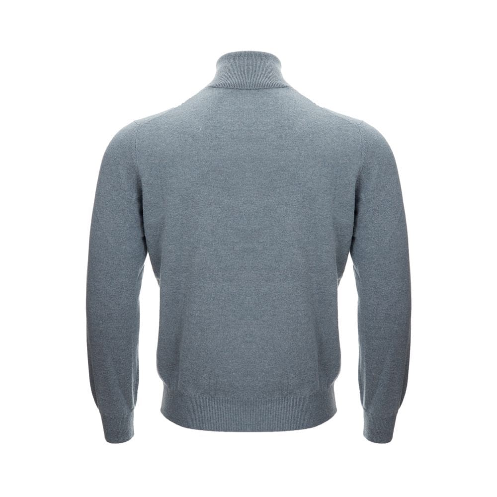 Suéter elegante de cachemira gris para hombre de Gran Sasso