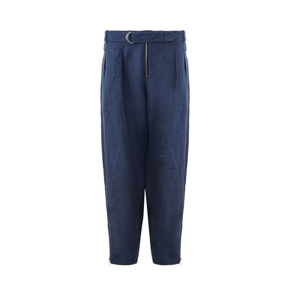 Pantalon bleu en lin élégant Emporio Armani pour homme