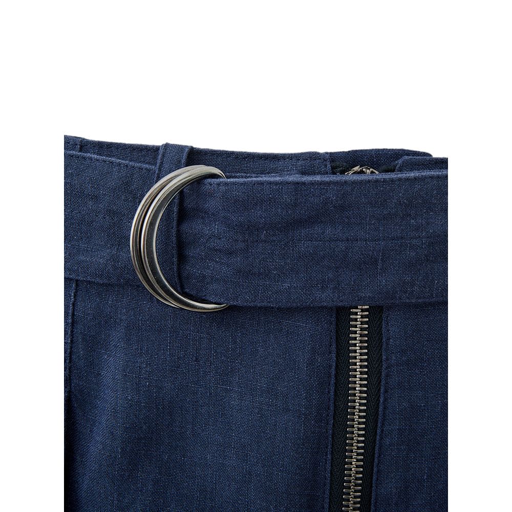 Pantalon bleu en lin élégant Emporio Armani pour homme