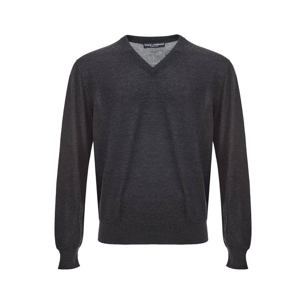 Pull élégant en cachemire gris Dolce &amp; Gabbana pour homme