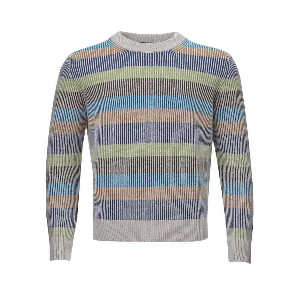 Suéter elegante de cachemira multicolor Gran Sasso para hombre