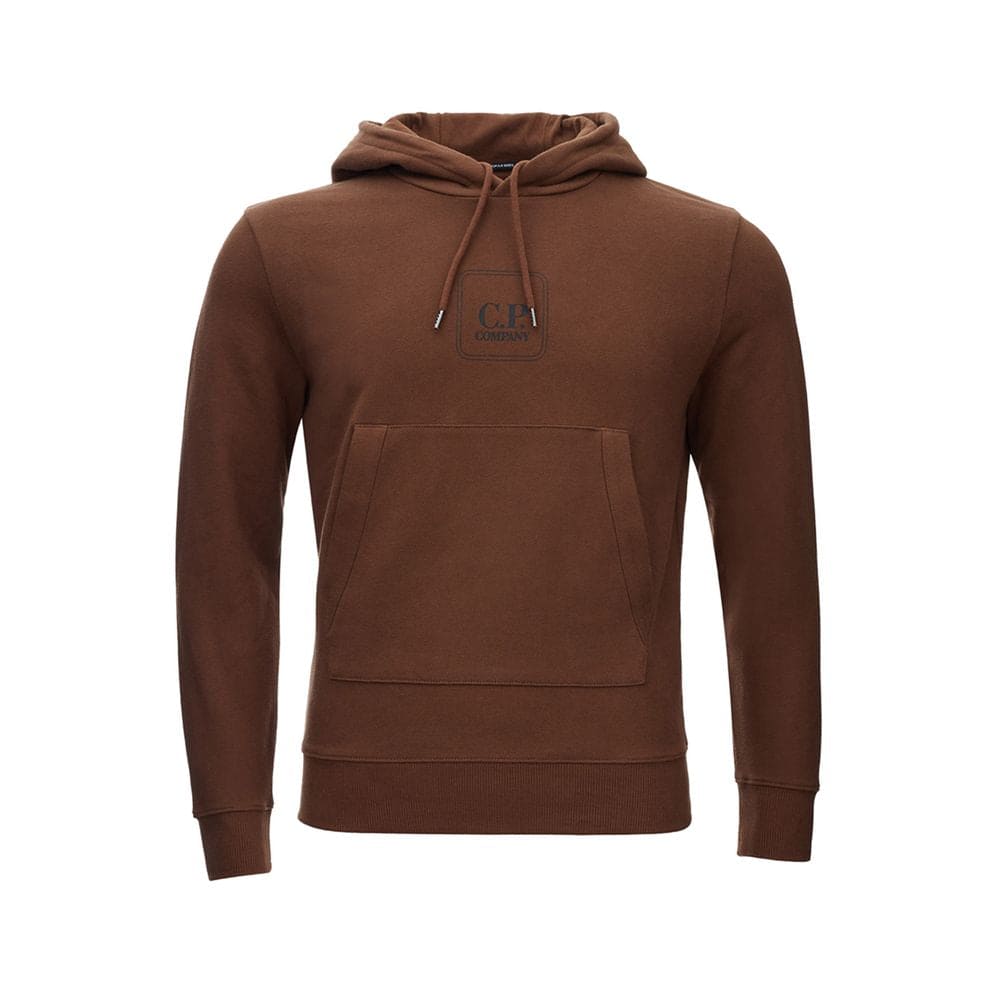 Suéter de algodón marrón elevado de CP Company para hombre