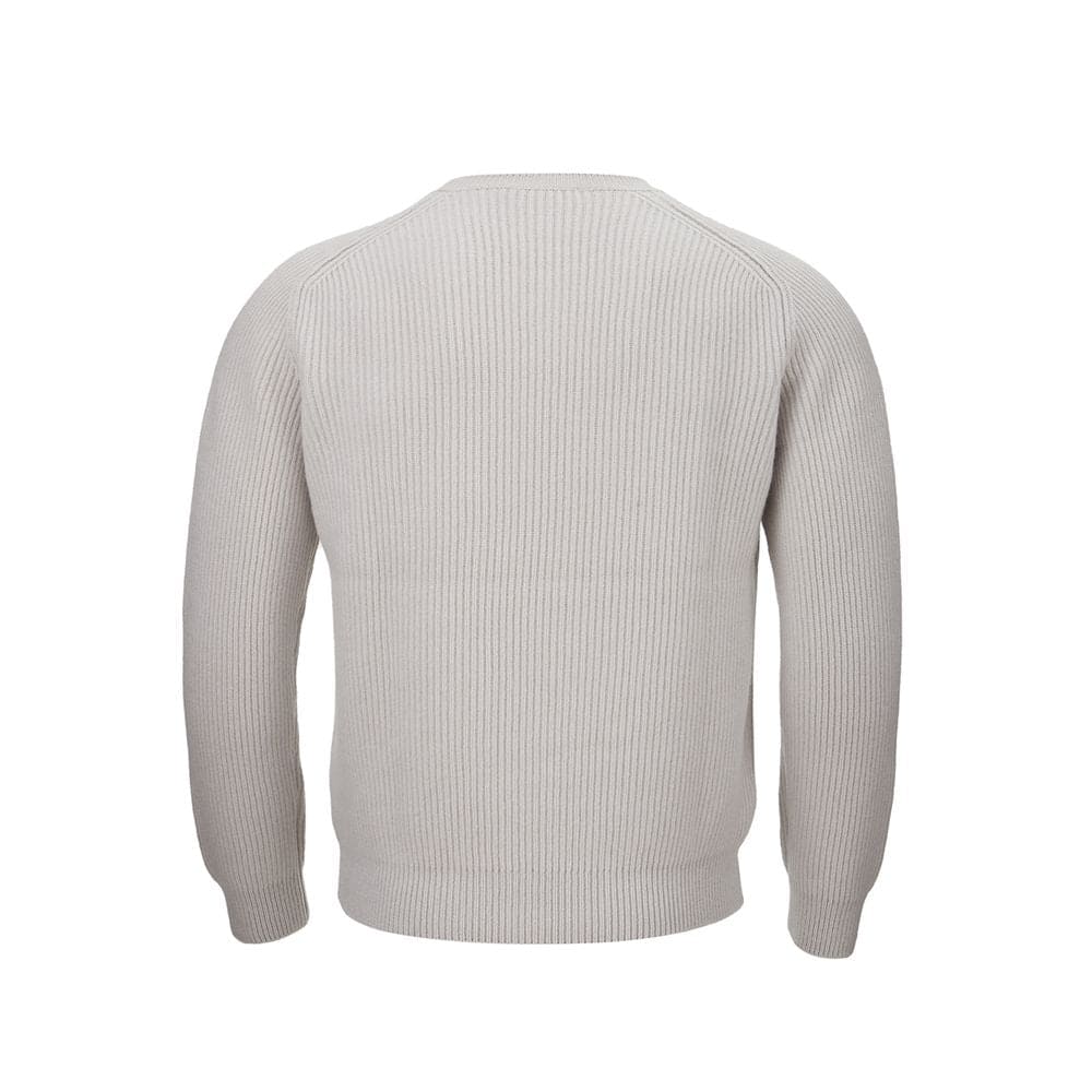 Suéter elegante de cachemira gris para hombre de Gran Sasso