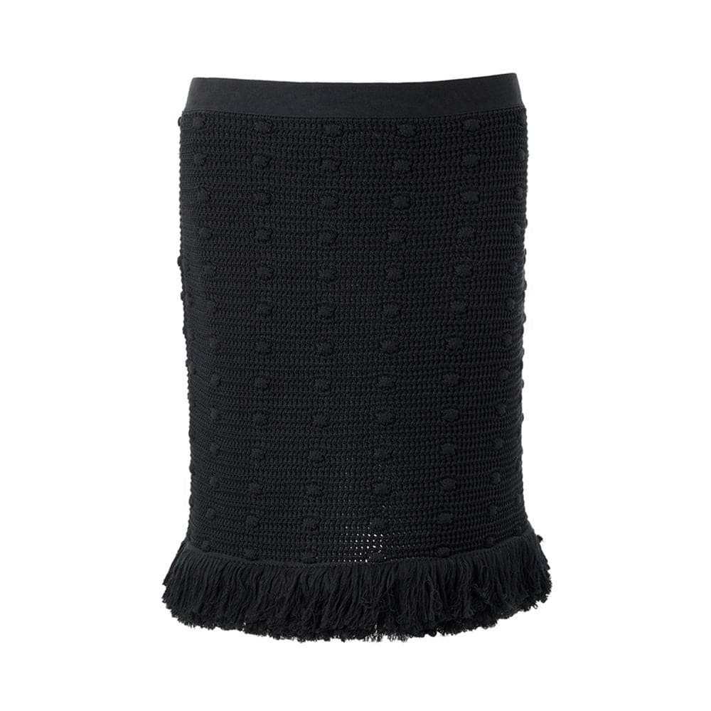 Falda elegante de algodón negra de Bottega Veneta