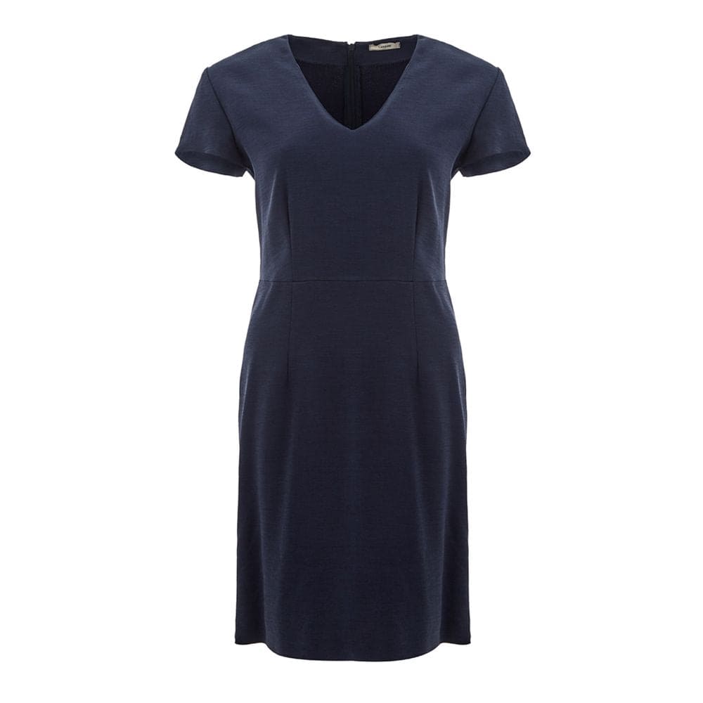 Robe élégante en viscose bleue Lardini, parfaite pour toutes les occasions