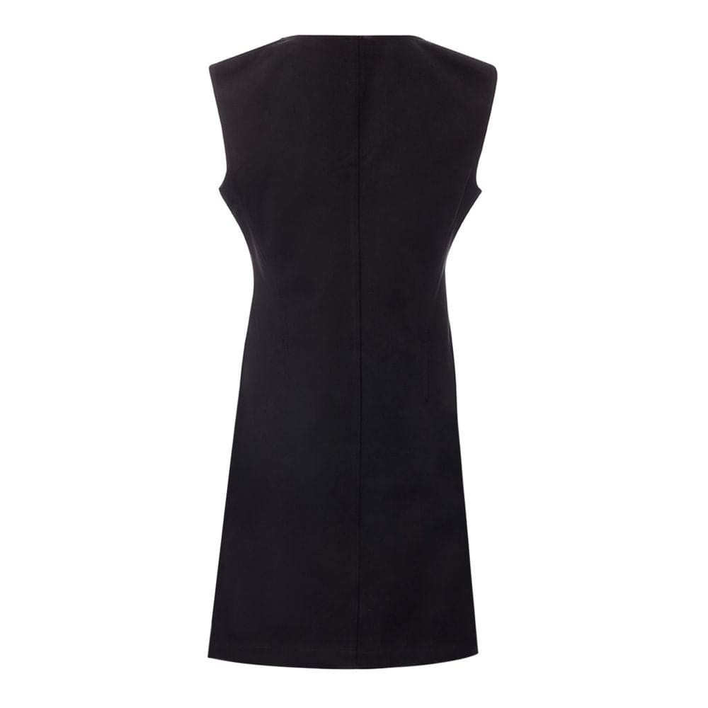 Vestido elegante de viscosa negra de Bottega Veneta Essentials