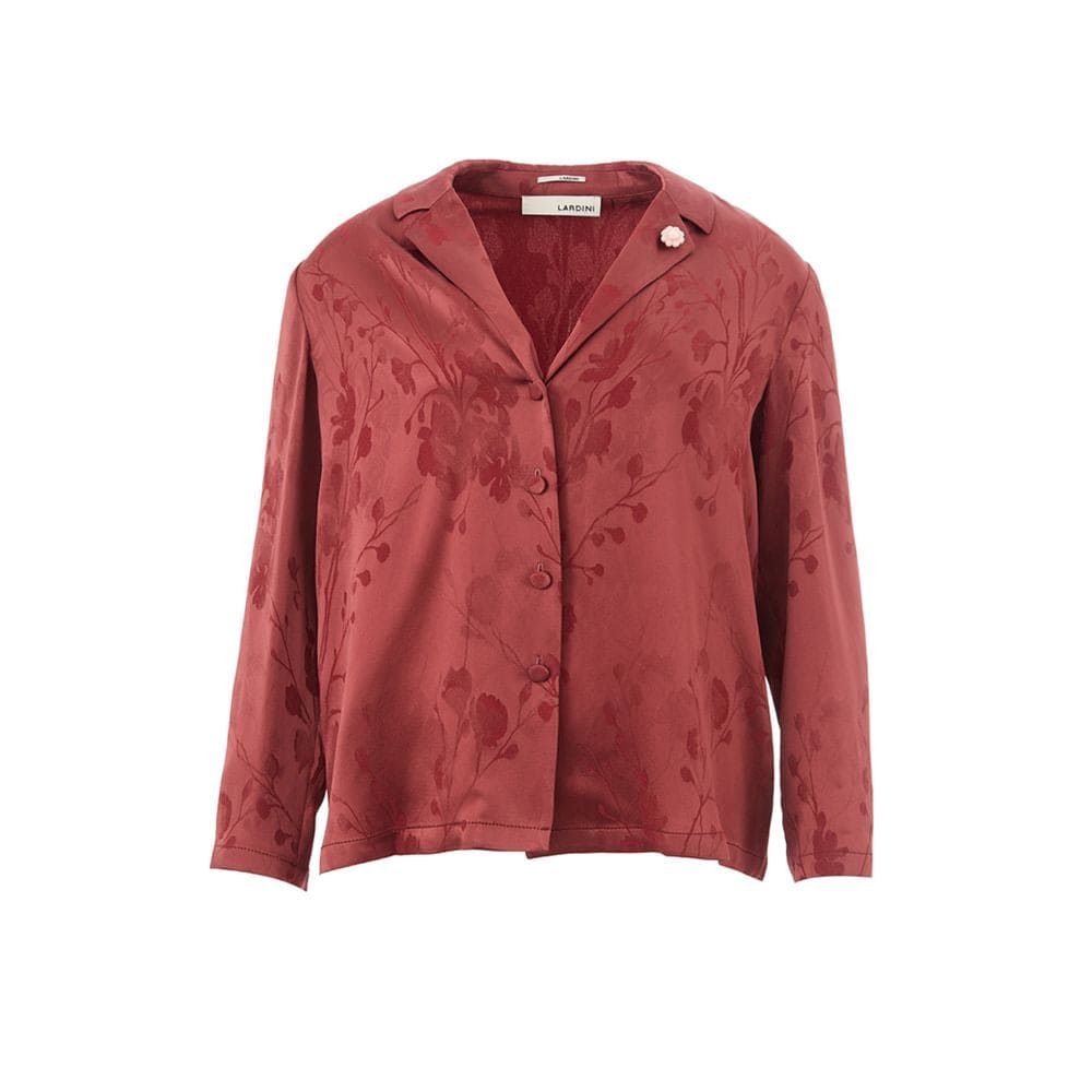 Camisa elegante de acetato rojo Lardini para mujer